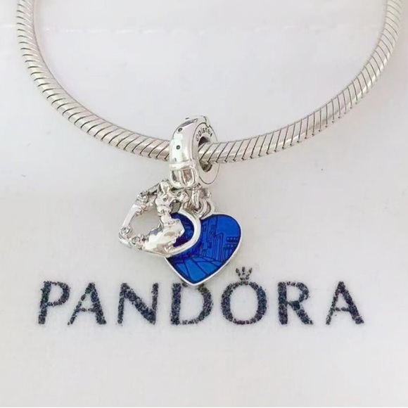 NWOT Pandora x Disney Lady & the Tramp Heart Dangle Charm #798634C01 - Picture 5 of 11